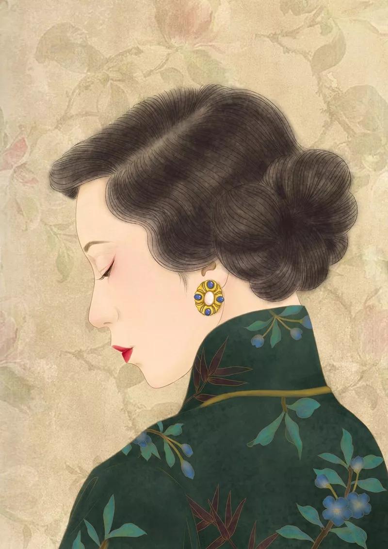 女性身材雕塑作品,温婉的旗袍造型