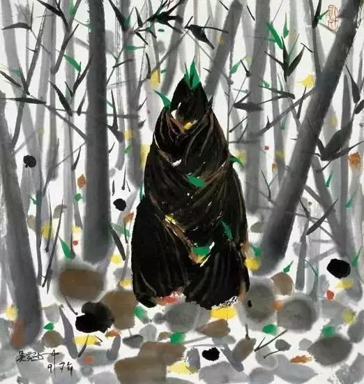 吴冠中竹子图,吴冠中画的竹子