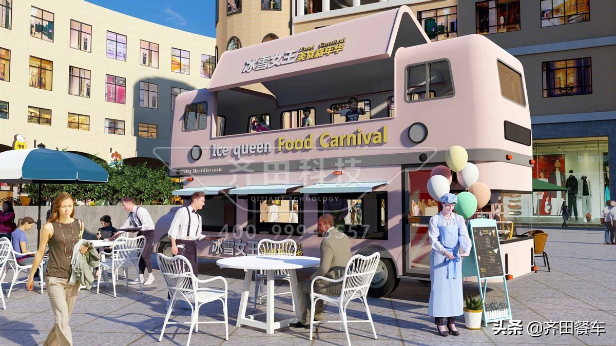 双层餐车巴士价格,双层巴士餐车超大定做