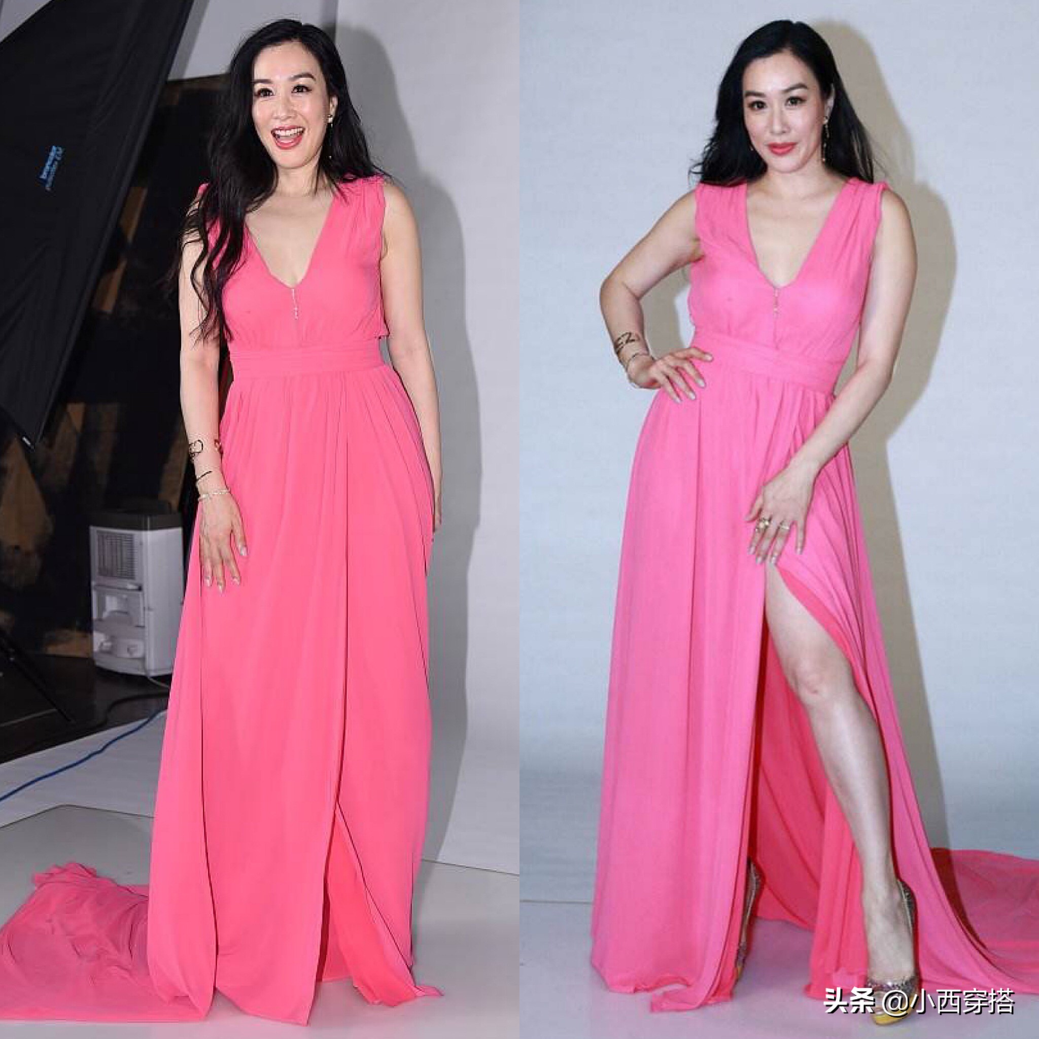 穿大妈服装的女生,钟丽缇闫妮