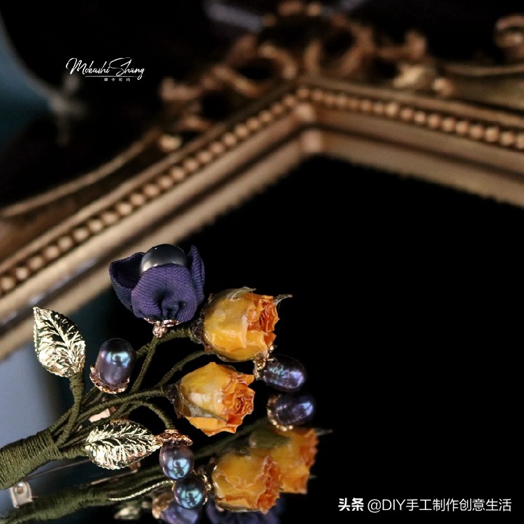 永生花首饰手工diy制作,制作永生花首饰