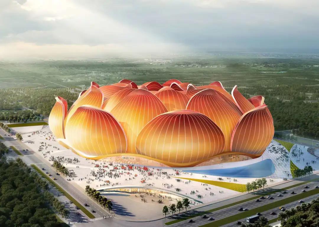 恒大新建10万人足球场,广州恒大新建专业足球场效果图