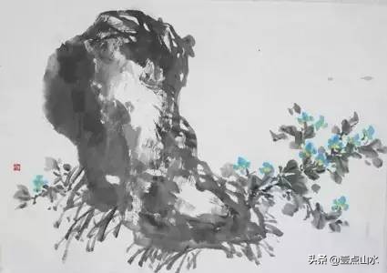 石头的画法配色,石头的几种画法