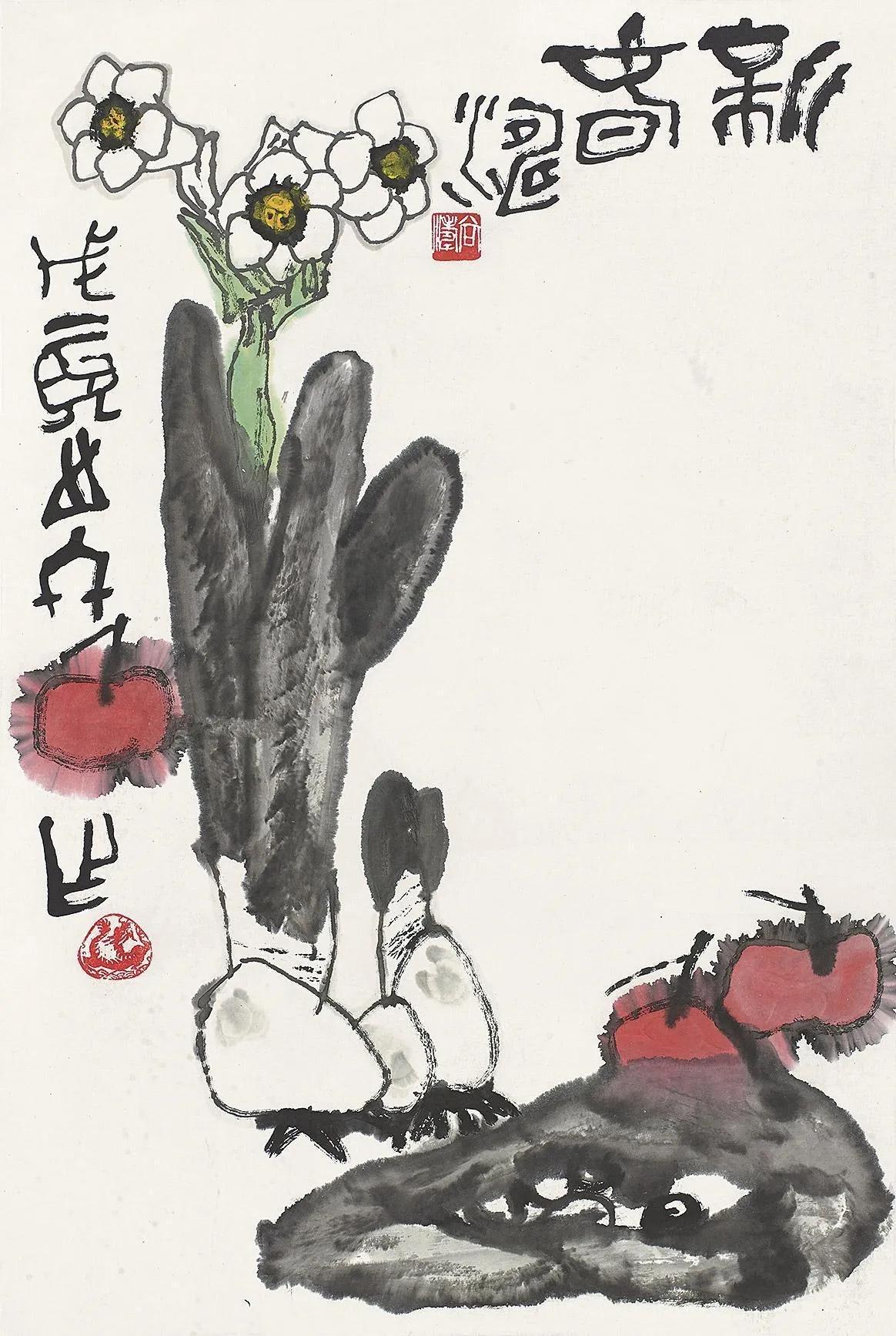 一团墨渍，几组干笔，尚涛的大写意非同凡响