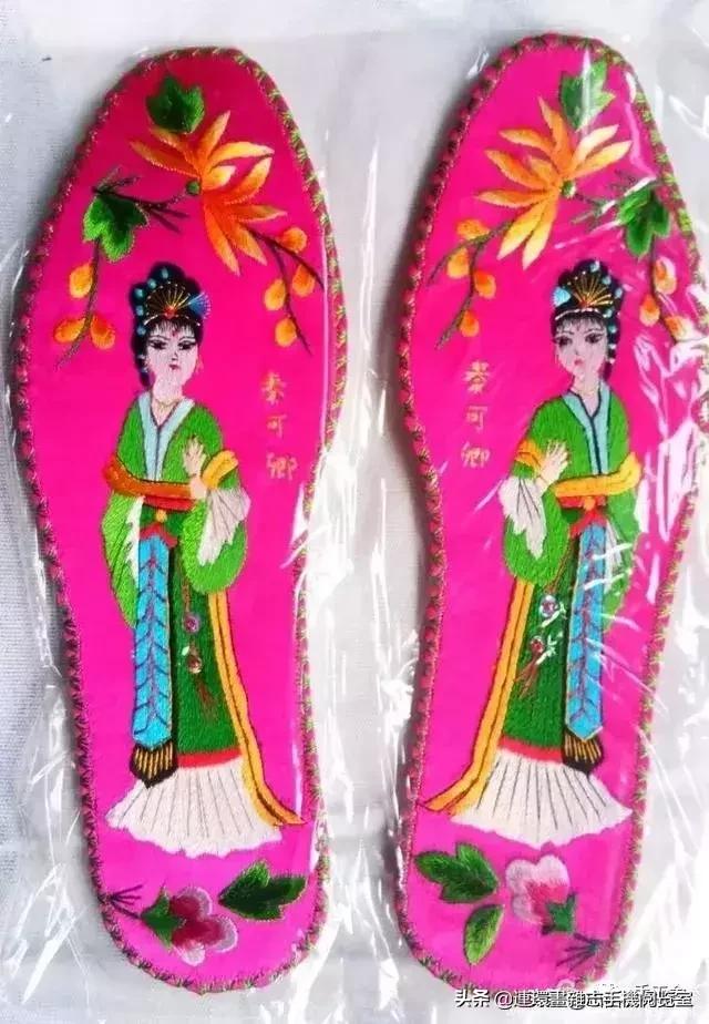 鞋垫绣花制作教程全过程,陕北民间纯手工鞋垫绣花