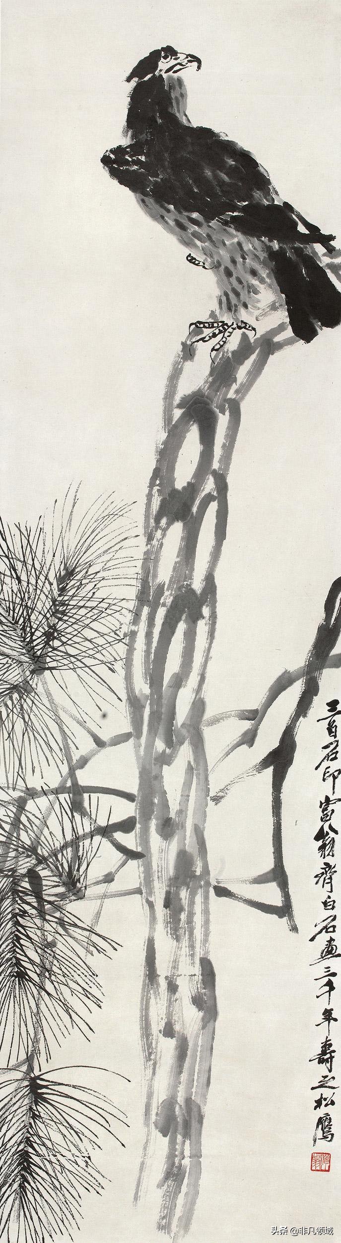 中国画名家画鹰作品,中国画画鹰