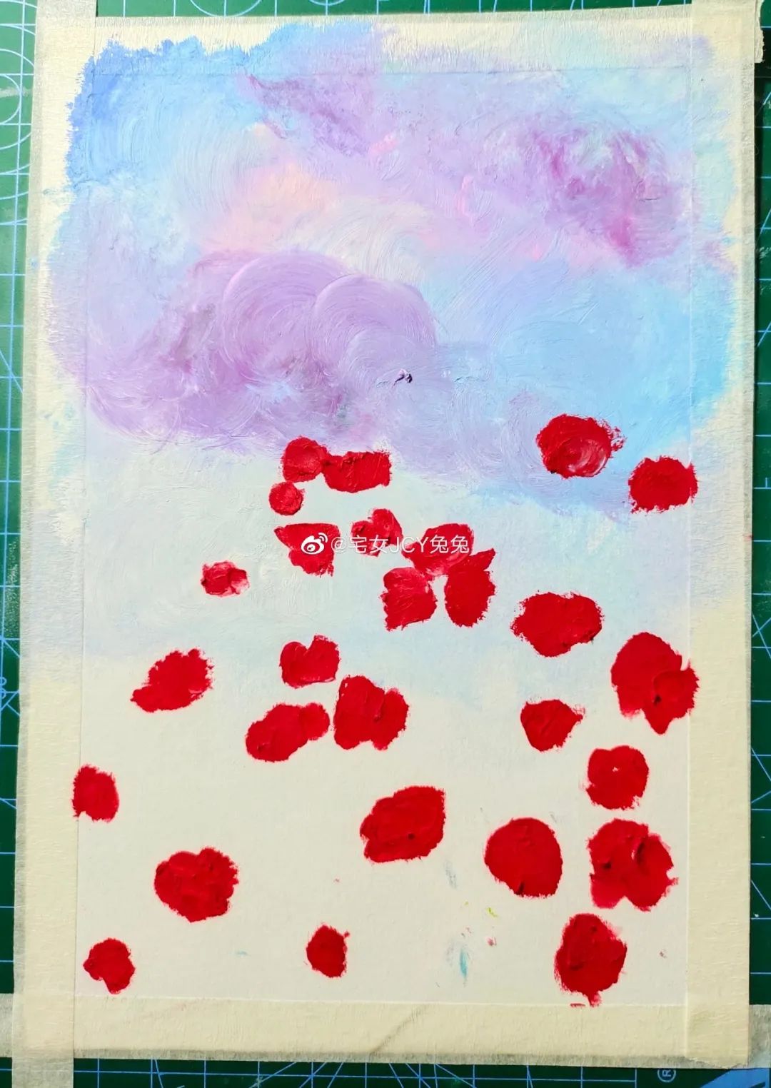 简单又好看的重彩油画棒作品,美到极致的风格绘画