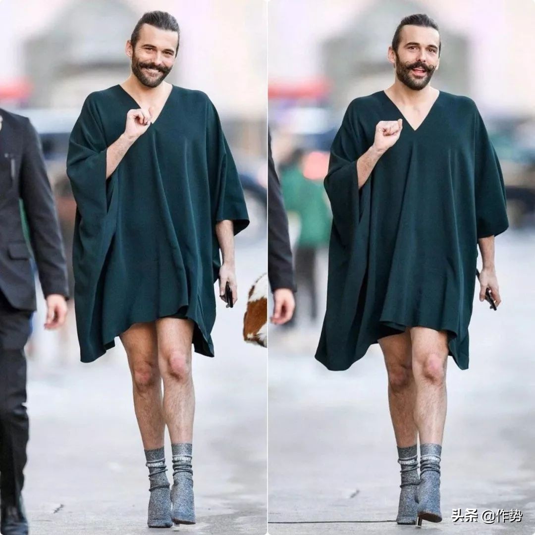 这位大胡子男人，穿起裙子来竟然比女生和还要合适？！