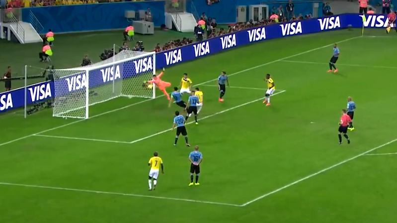 2014世界杯j罗对乌拉圭梅开二度,j罗世界杯哥伦比亚vs乌拉圭