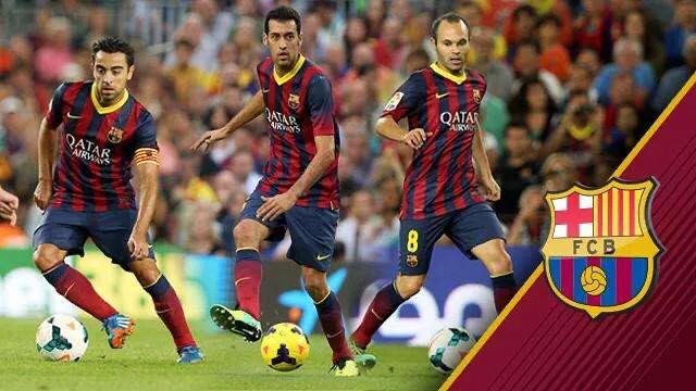 巴萨巅峰经典中场传控集锦,巅峰巴萨中场三人组