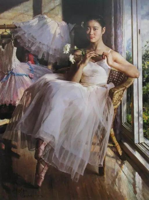 他偷看老婆同事跳舞25年，画下这曼妙的人体油画，还卖了1200万