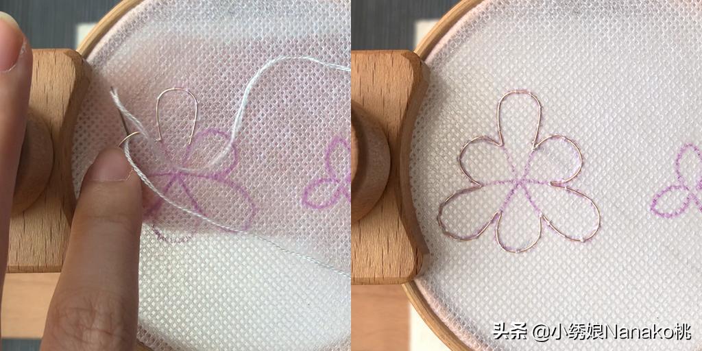 刺绣兰花发饰制作,手工刺绣发饰