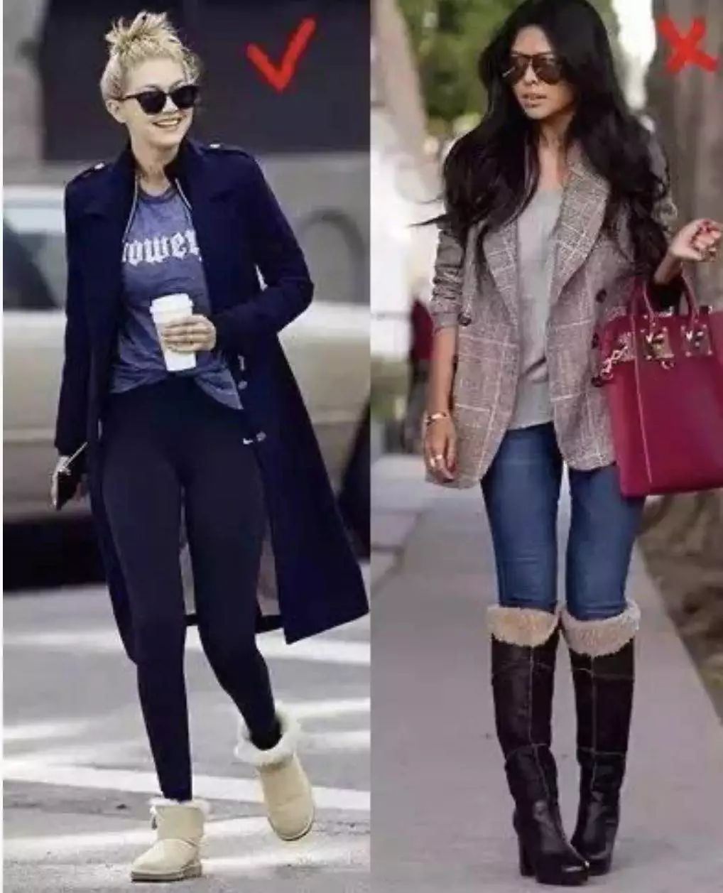 ugg怎么方便穿进去,ugg经典款如何穿搭