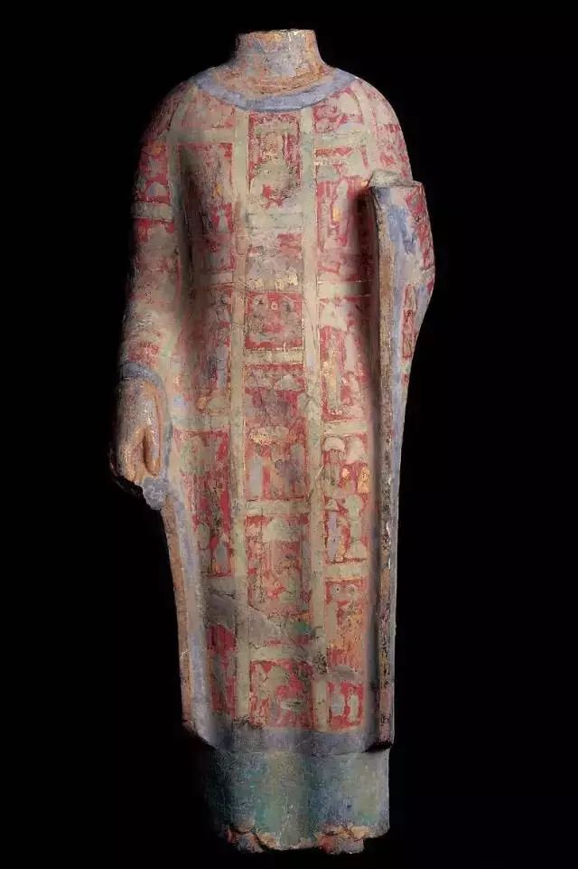 北齐石雕彩绘贴金造像,北齐卢舍那石雕