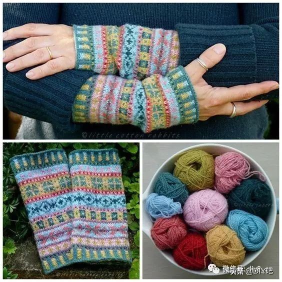 最新手套编织图冬,一线织到底的手套教程
