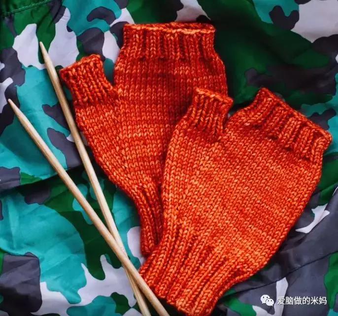 两岁宝宝手套棒针编织,毛线钩针编织半截护腕手套