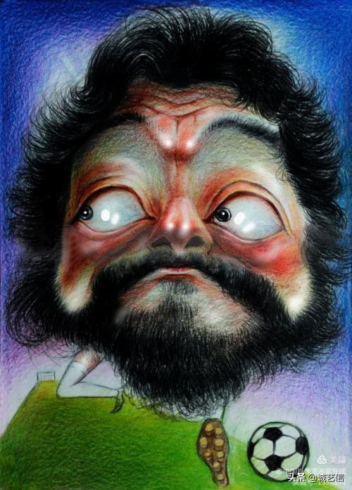 马拉多纳高清漫画壁纸,马拉多纳漫画