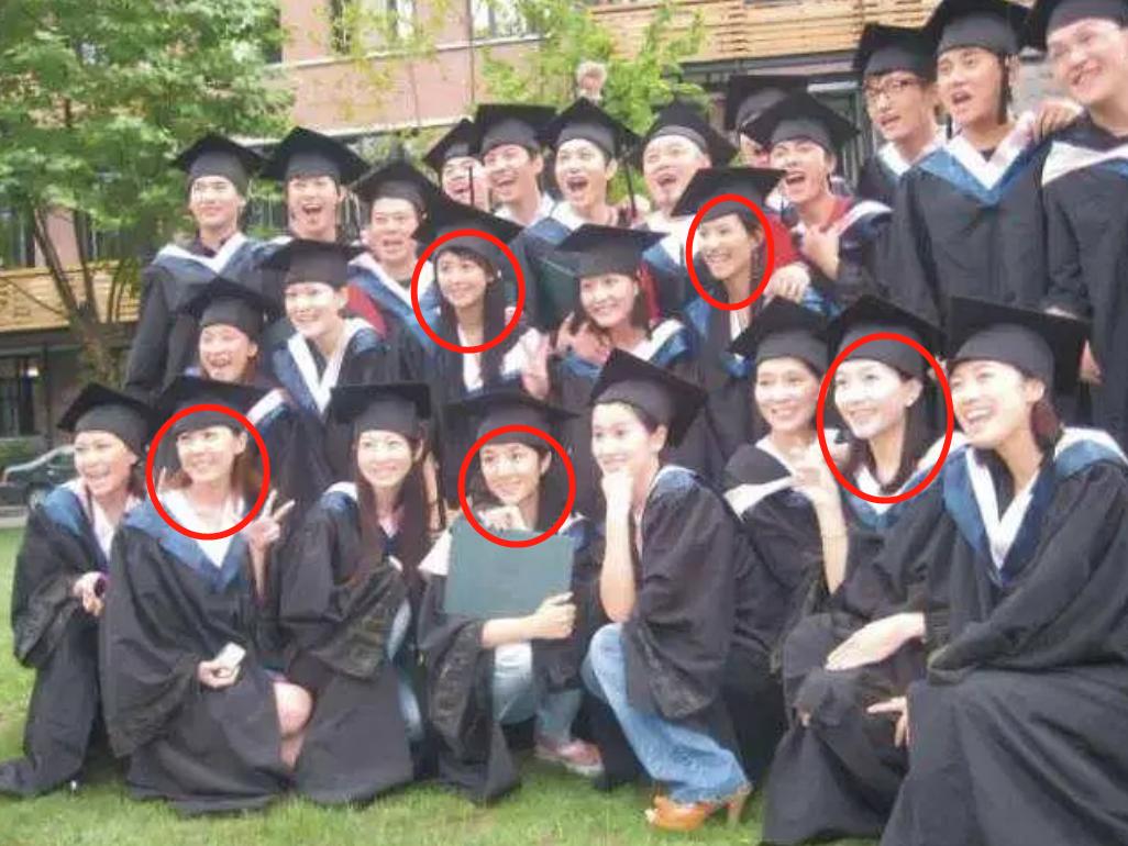 海陆无PS大学照片，头脸都好小还没手大，难怪被评为上戏最美校花