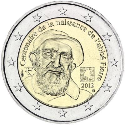 四分之一欧元中法纪念币,2欧元纪念币