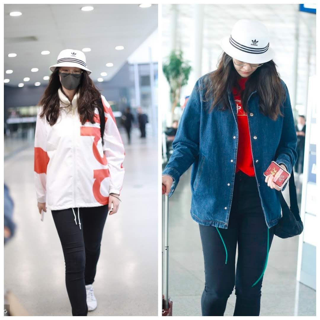 热巴同款防晒,热巴戴渔夫帽