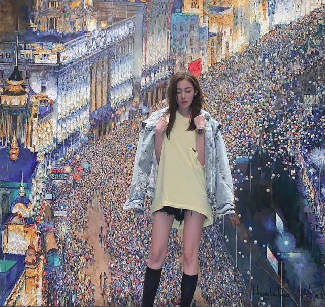 杨幂张天爱机场私服,杨幂与张天爱