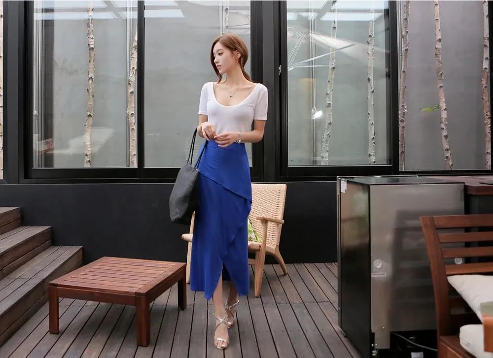 孙允珠蓝色波点连衣裙,孙允珠夏日长裙