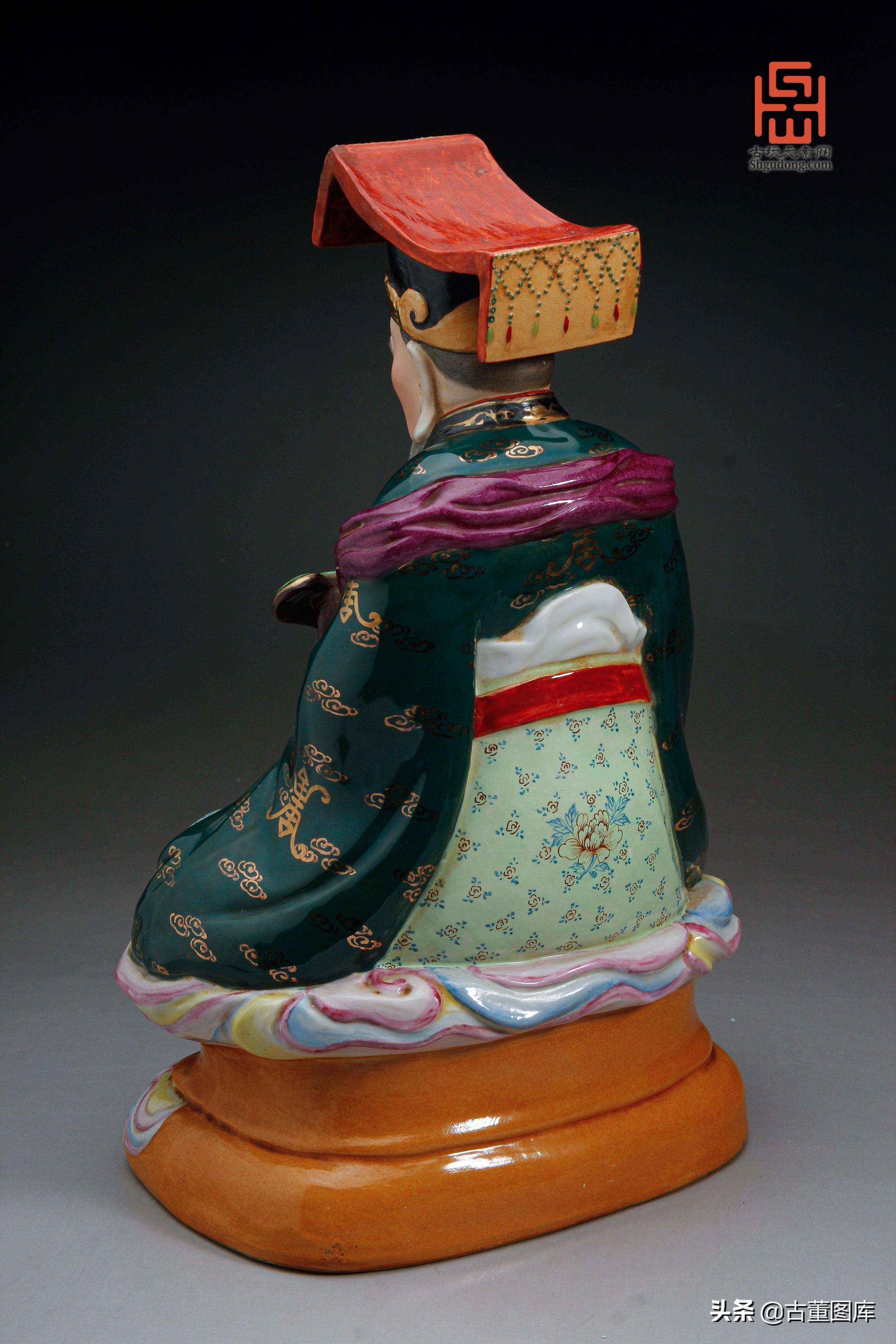 康熙铜财神像图片,老款瓷财神像