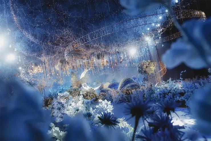 一场温馨浪漫的蓝色星空婚礼,一场神秘浪漫的星空婚礼