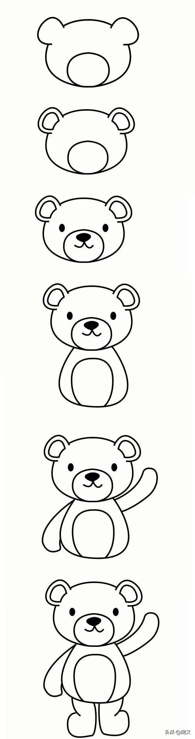 画森林里的小动物和森林的简笔画,数字简笔画1到10创意画小动物