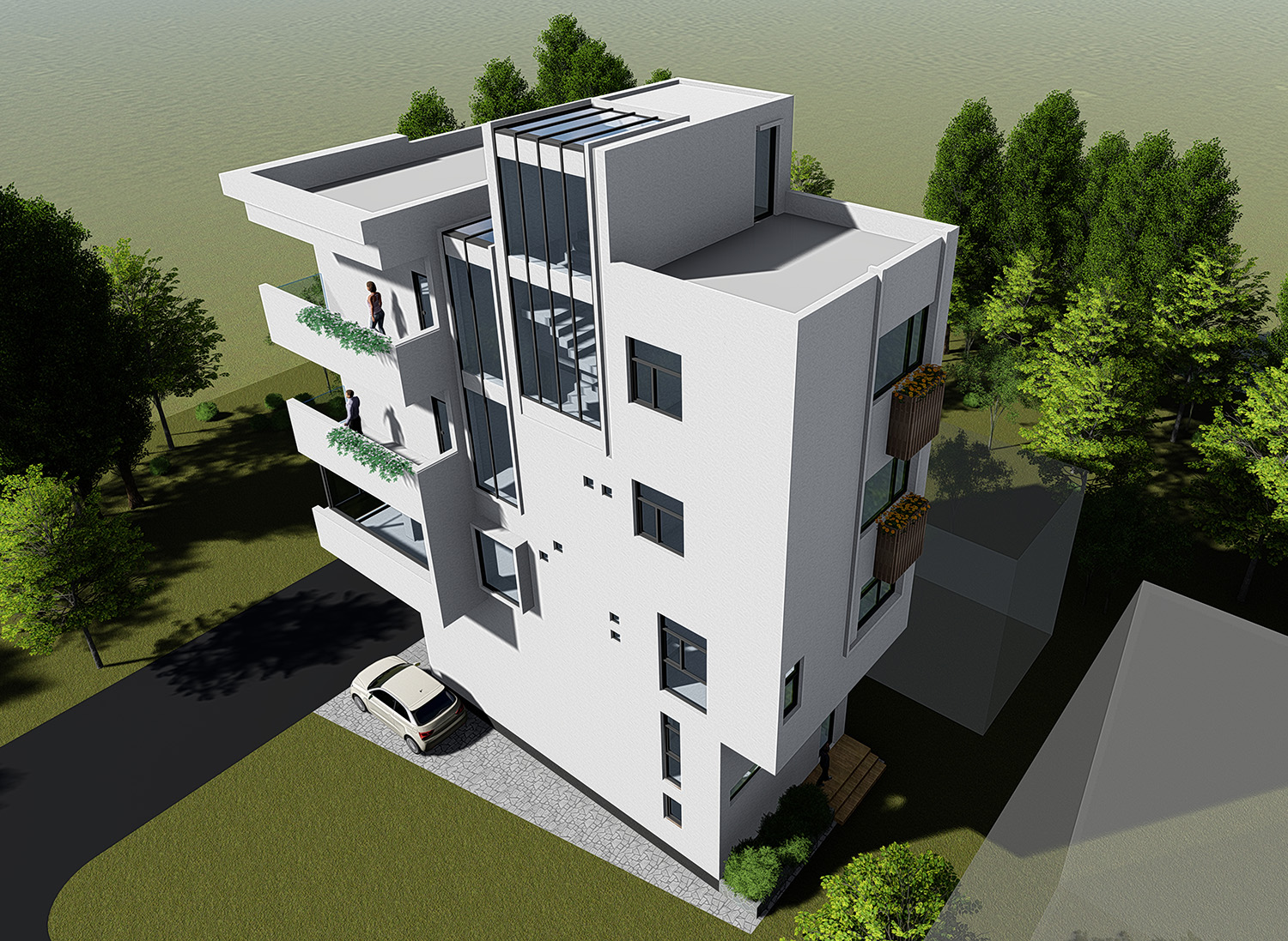 14*14宅基地自建房商铺设计,宽14米深18米怎样设计商铺