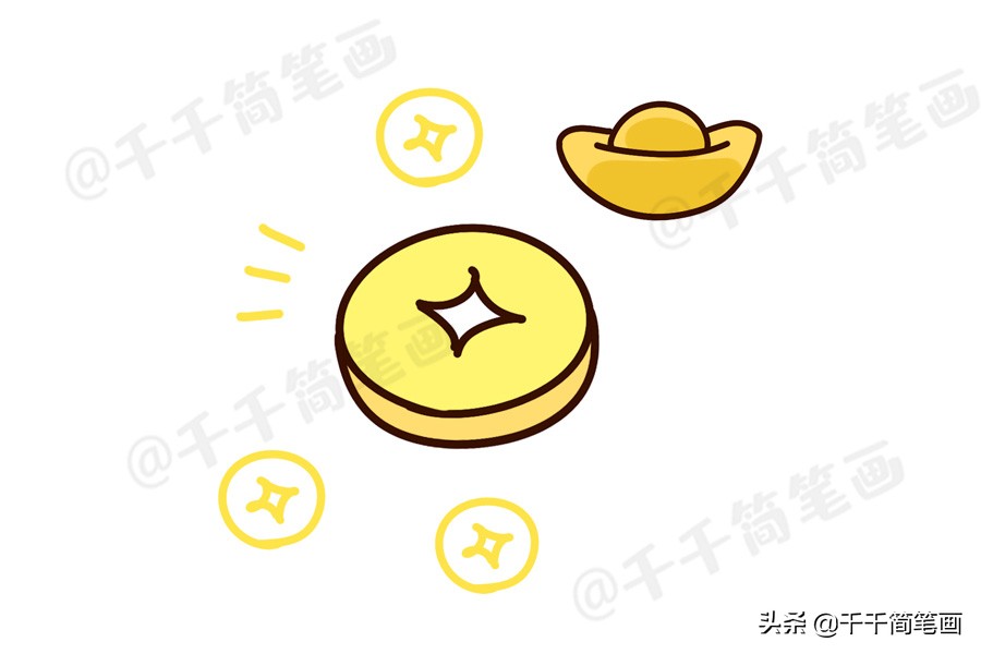 鼠年新年主题简笔画大全,鼠年元旦节简笔画大全