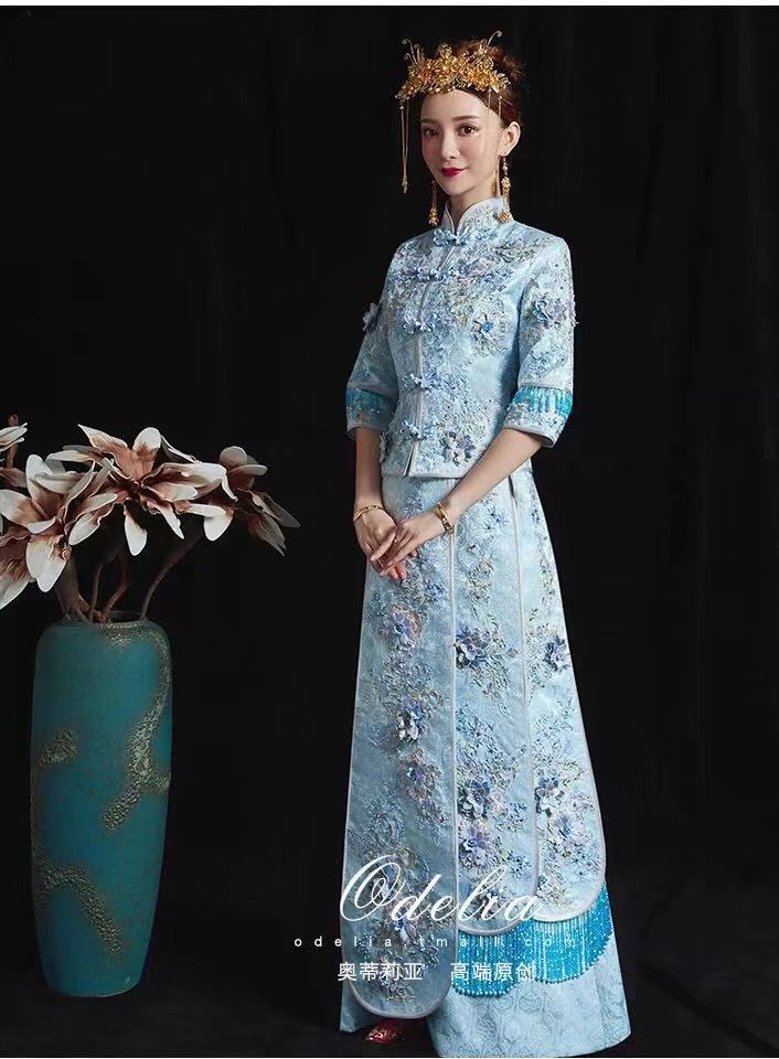 最适合穿中式嫁衣,新款秀禾服新娘礼服中式嫁衣