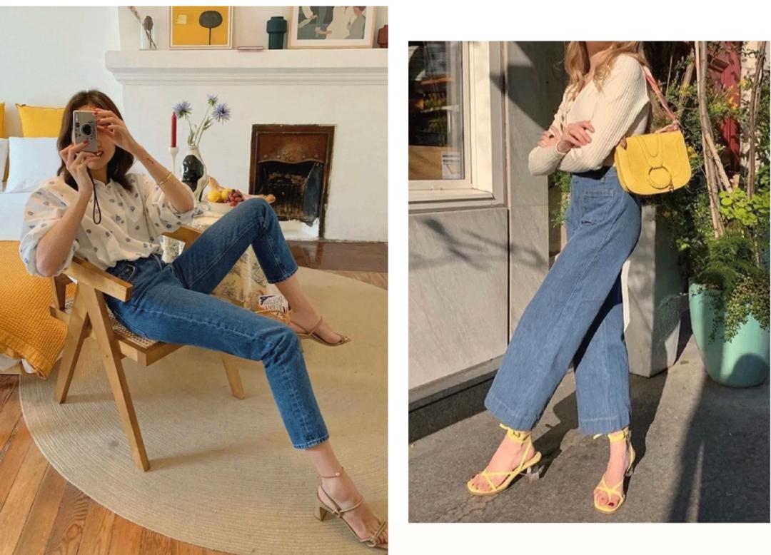 宽腿牛仔裤搭配什么鞋好看,情侣款百搭牛仔裤搭配什么鞋子