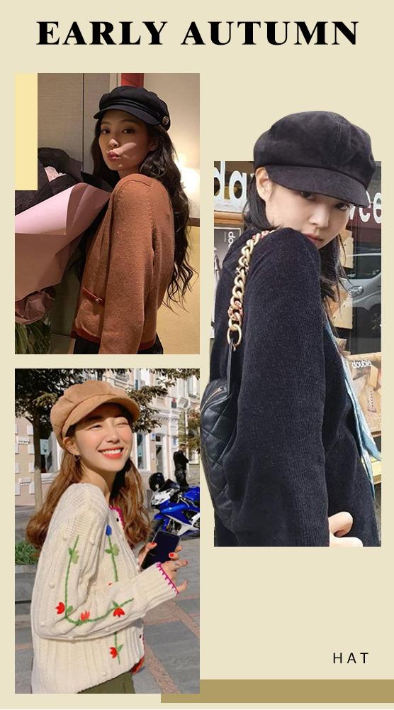 适合秋冬季戴的各种洋气帽子,夏日必备的3款帽子百搭还显脸小