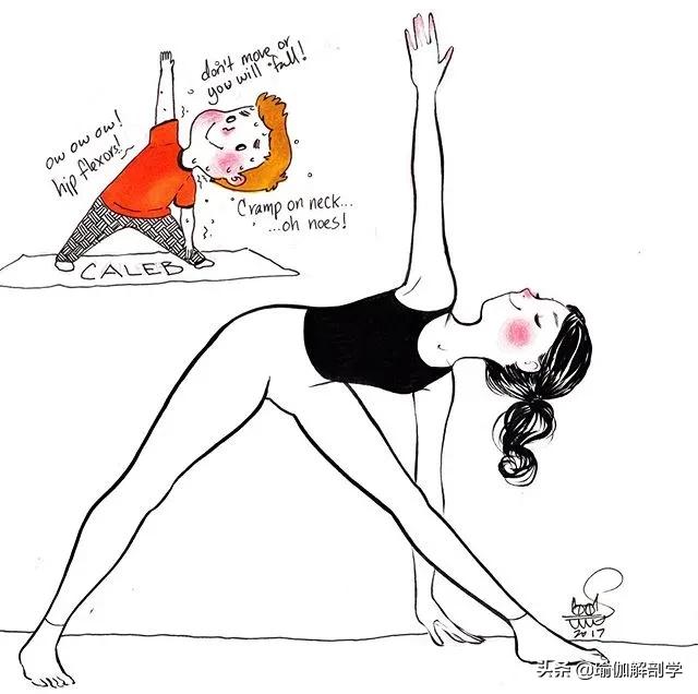 瑜伽小人唯美漫画,瑜伽倒立漫画图片