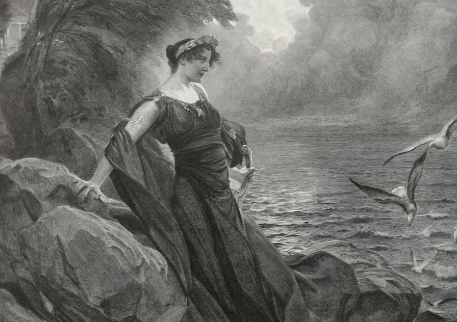 西方第一位女诗人，因无穷的爱欲而自杀，诗文之优美至今无人超越