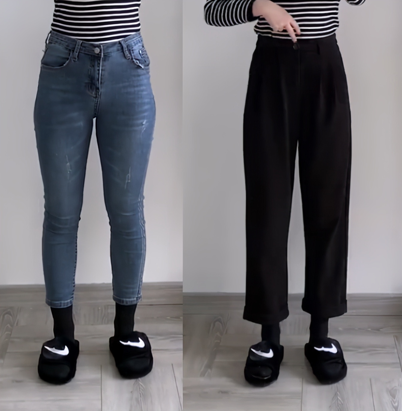 腿胖穿什么裤子避免尴尬区,超级大粗腿可穿显瘦裤