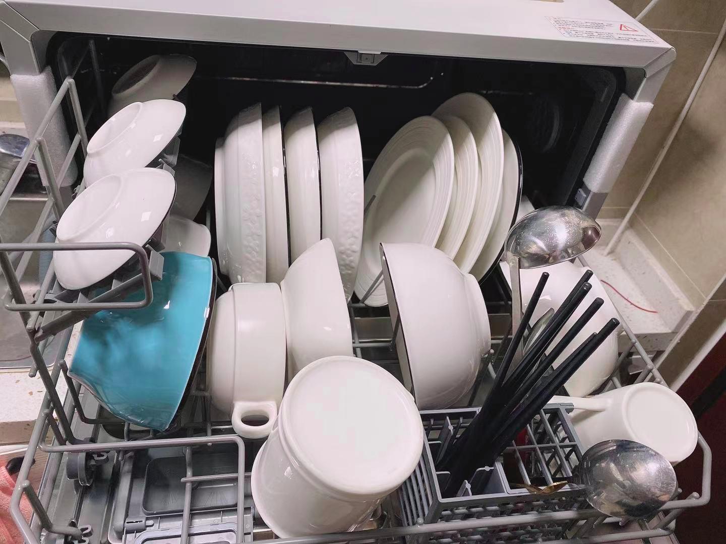 小户型窄台面嵌入式超薄洗碗机,慧曼c2小型台面洗碗机