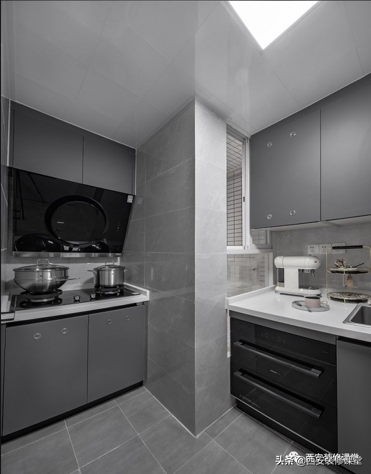 集成灶橱柜和什么颜色搭配好看,冰箱颜色和橱柜颜色搭配效果图