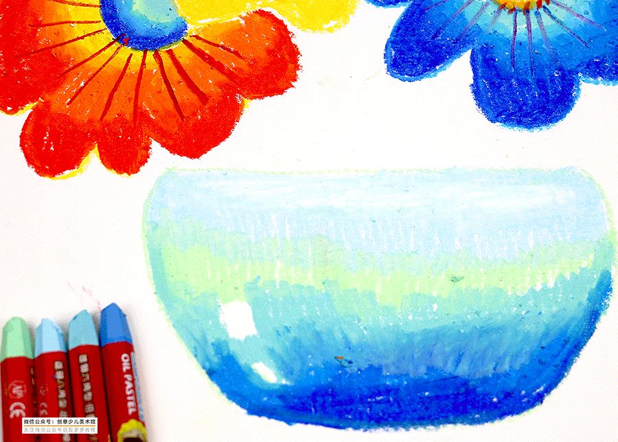 用油画棒刮刀画花朵,用油画棒画花朵教程简单立体