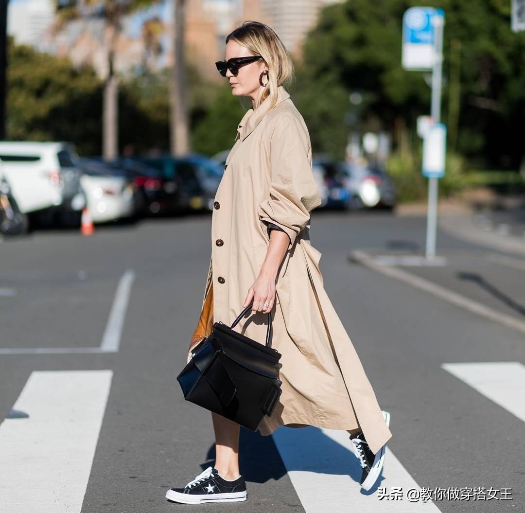 春天穿搭帆布鞋,春天倪妮穿衣搭配