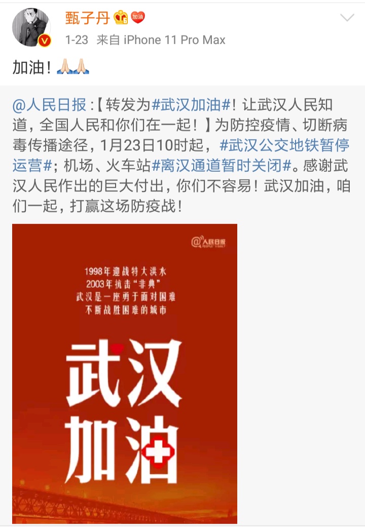 甄子丹热爱祖国传播正能量,甄子丹为疫情捐款了吗