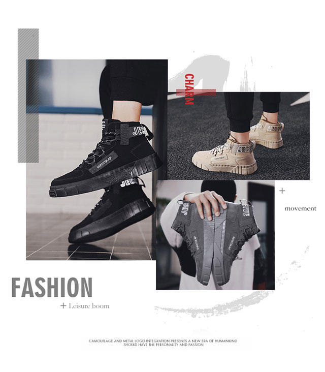 儿童高帮帆布加棉板鞋加厚底,男士板鞋高帮加棉加厚