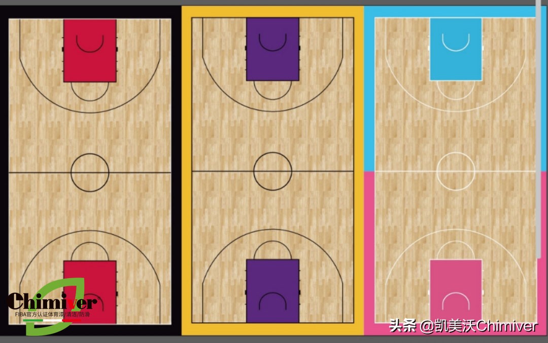 运动馆木地板彩绘,运动馆木地板安装图