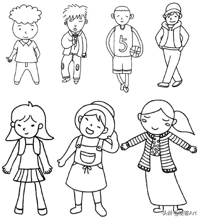 手把手教简笔画手帐素材,简笔画小猪猪超可爱手帐边框图案