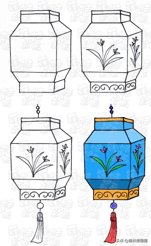 元宵节灯笼怎么画简单又漂亮,元宵节灯笼手抄报简单又漂亮