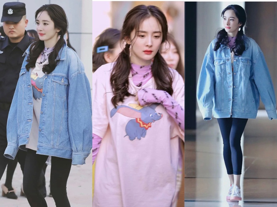 肤白貌美大长腿，杨幂不仅身材出挑，而且穿搭也如此出众