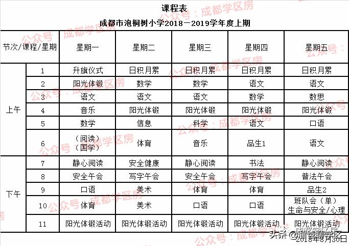 幼儿园课后延时兴趣班课程表,公立小学免费课程