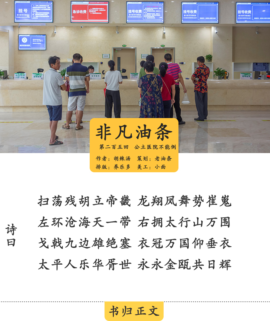 为什么要竖好公立医院大旗不能倒？