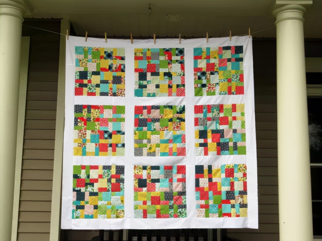 最简单的拼布被的方法,如何用碎布做成成品布